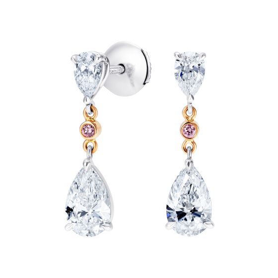 Grafton Diamond and Pink Diamond Earrings