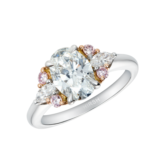 Papillon Diamond Ring with Pink Diamonds