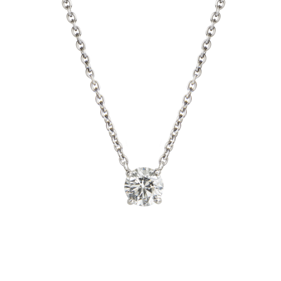 Solitaire Round Brilliant Cut Diamond Pendant 