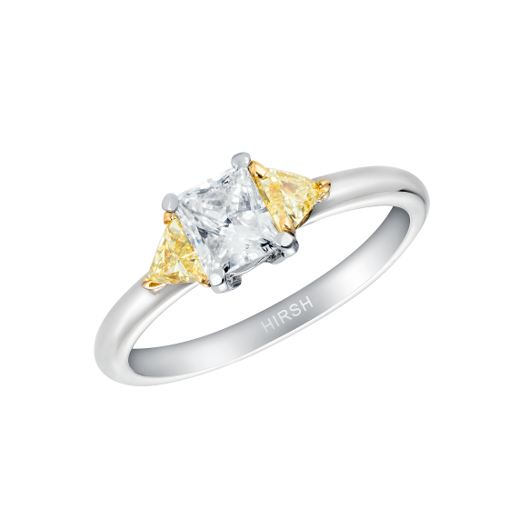 Trio Ring with Yellow Diamonds 