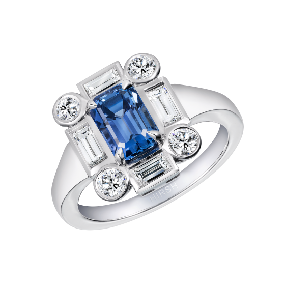 Ice Sapphire and Diamond Ring