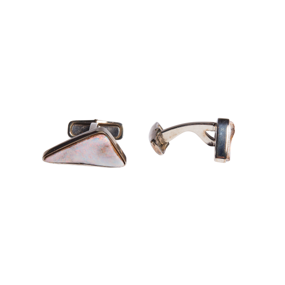 Unique-Link Boulder Opal Cufflinks