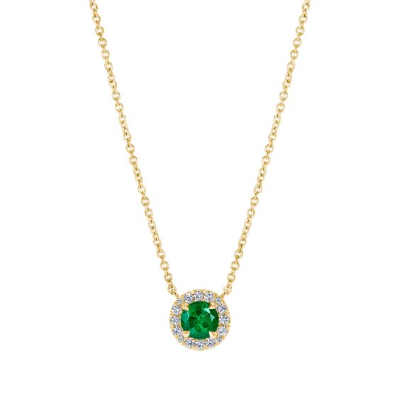 Regal Emerald and Diamond Pendant 
