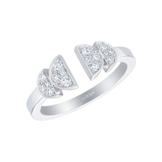 Fizz Double Motif Open Diamond Ring 