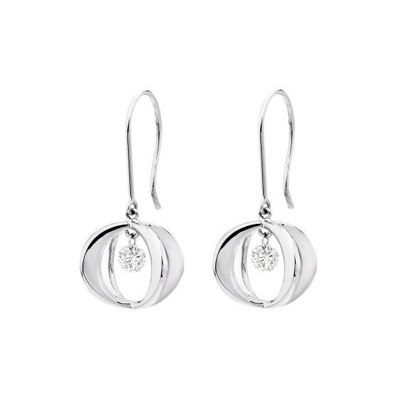 Cinderella Earrings in White Gold