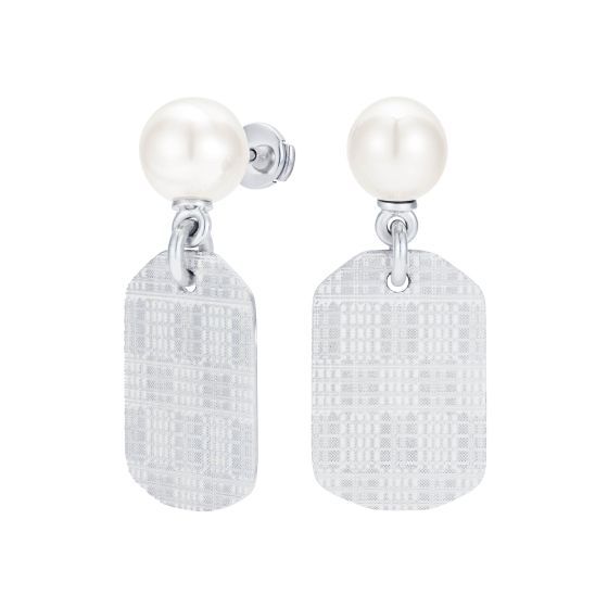 Kente White Pearl Earrings – Ozwald Boateng X Hirsh 