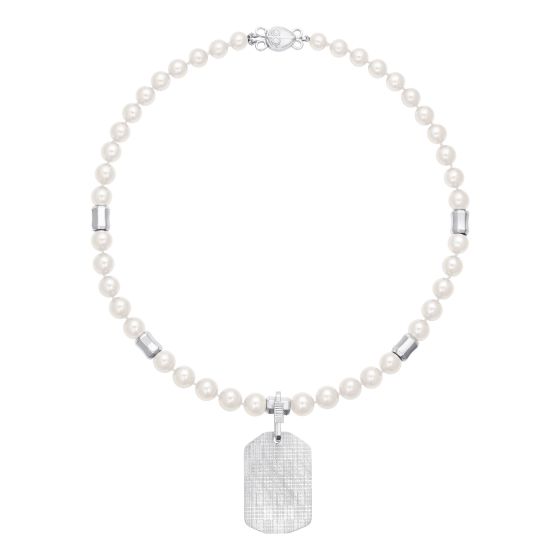 Kente White Pearl Necklace – Ozwald Boateng X Hirsh 