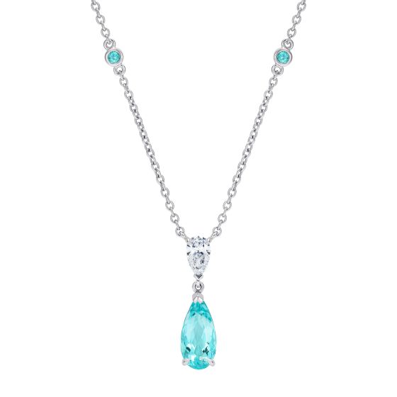 Wallace Paraíba Tourmaline and Diamond Pendant