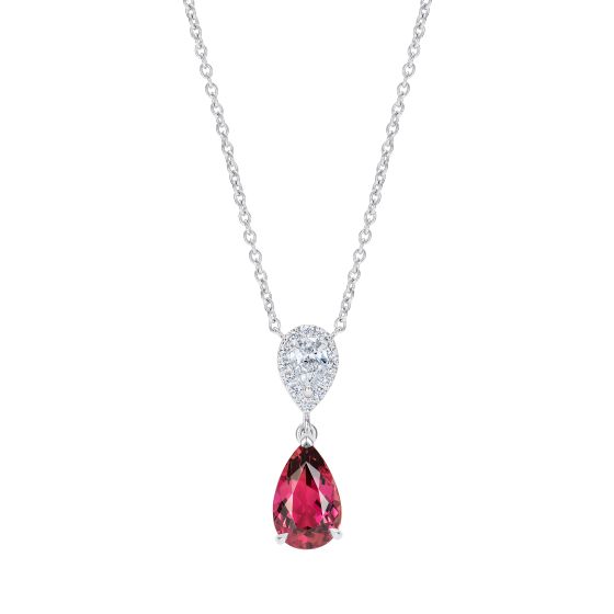Burlington Pink Tourmaline and Diamond Pendant