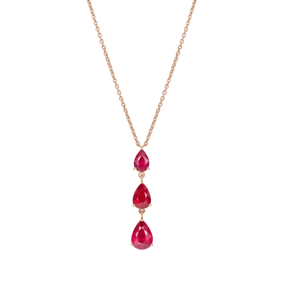 Trilogy Pear Shape Ruby Pendant