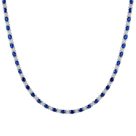 sapphire and diamond kiss necklace 