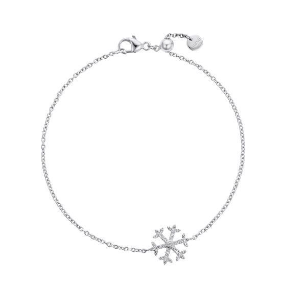 Snowflake diamond bracelet in platinum 