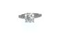 R2443 - REFLECTION CUSHION CUT RING WITH PAVÉ SHOULDERS