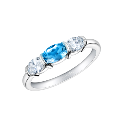 Synergy Aquamarine and Diamond Ring