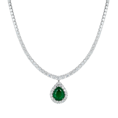 Imperial Emerald and Diamond Necklace