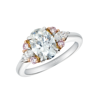 Papillon Diamond Ring with Pink Diamonds