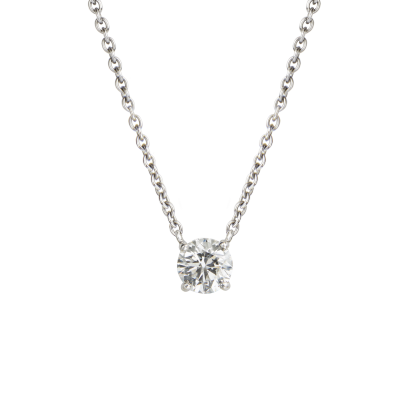 Solitaire Round Brilliant Cut Diamond Pendant