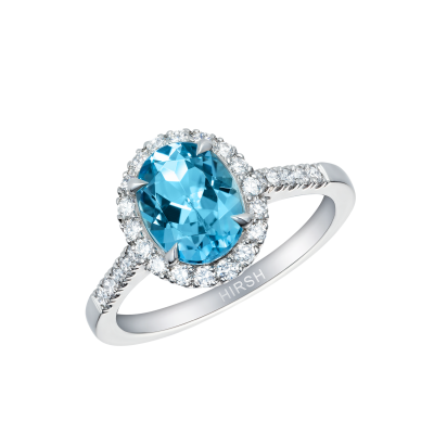 Regal Ring with Oval Aquamarine
