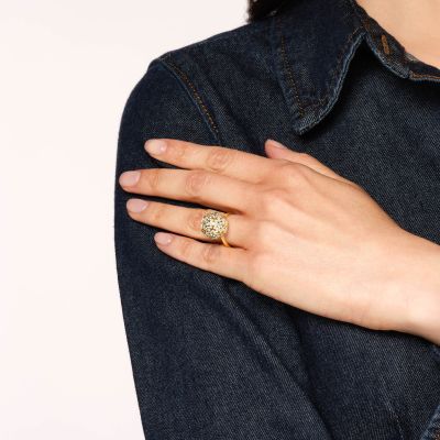 Celestial Pegasus Diamond and Yellow Gold Ring