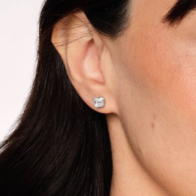 Venus Asscher Cut Diamond Studs 