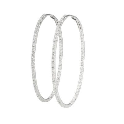Large Diamond Hoop Earrings