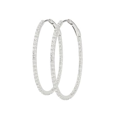 Medium Diamond Hoop Earrings