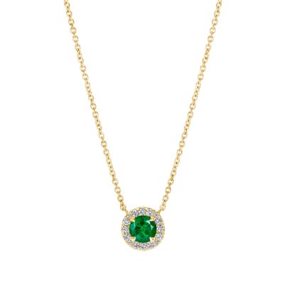 Regal Emerald and Diamond Pendant 
