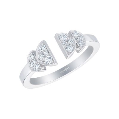 Fizz Double Motif Open Diamond Ring 