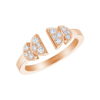 Fizz Double Motif Open Diamond Ring 