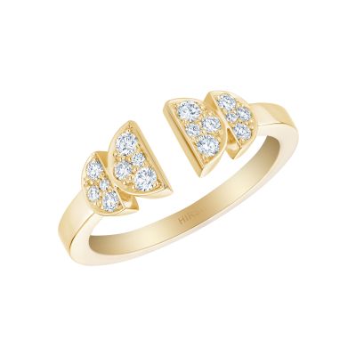 Fizz Double Motif Open Diamond Ring 
