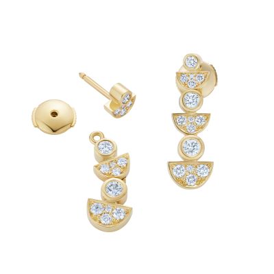 Fizz Night Drop Diamond Earrings 