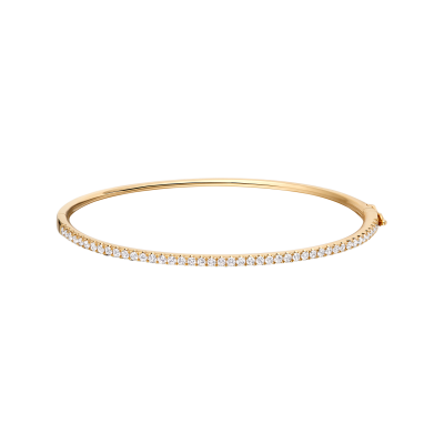 Ace Diamond and Yellow Gold Bangle