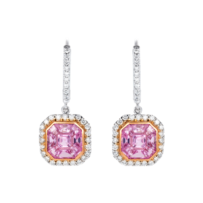 Gatsby Pink Sapphire Earrings