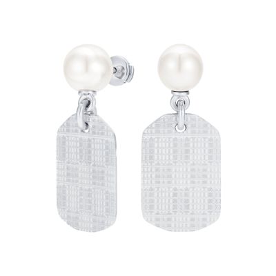 Kente White Pearl Earrings – Ozwald Boateng X Hirsh 