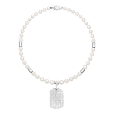 Kente White Pearl Necklace – Ozwald Boateng X Hirsh 