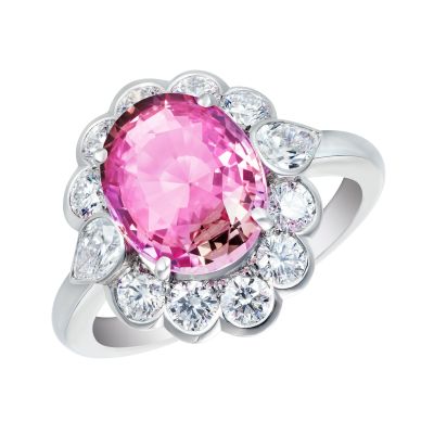 Princess Ring Padparadscha Sapphire