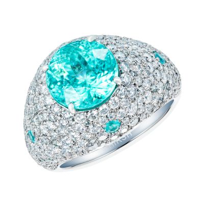 Nirvana Paraíba Tourmaline and Diamond Cocktail Ring