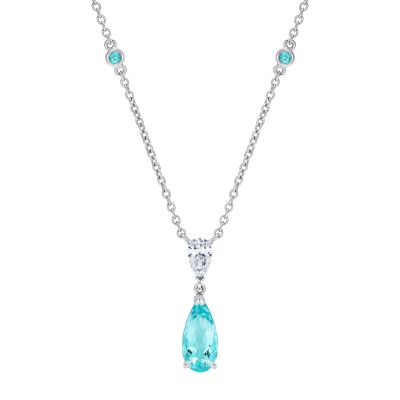 Wallace Paraíba Tourmaline and Diamond Pendant