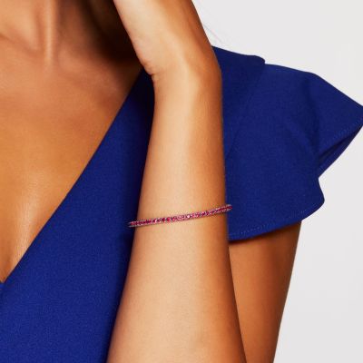Large Advantage Ruby Bracelet in White Gold
