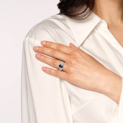 Pegasus Sapphire and Diamond Ring