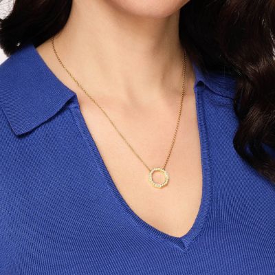Story Yellow Gold Diamond Pendant