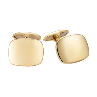 Cushion Yellow Gold Cufflinks