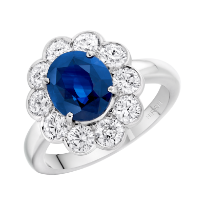 Princess Oval Sapphire Ring