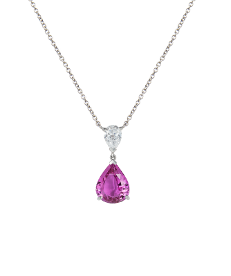 Wallace Pink Sapphire and Diamond Pendant