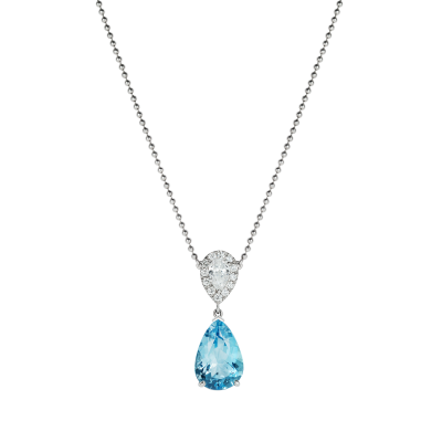 Burlington Aquamarine and Diamond Pendant