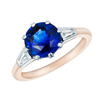 Trio Ring with Round Sapphire