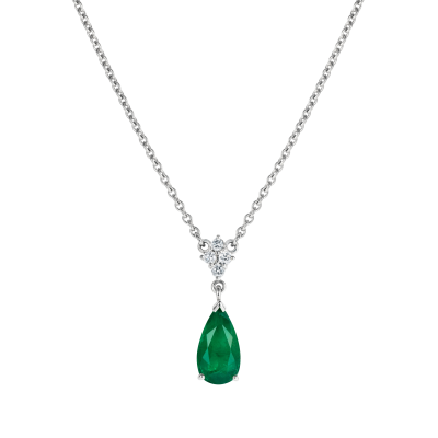 Connaught Emerald and Diamond Pendant