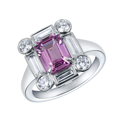 Ice Pink Sapphire and Diamond Ring