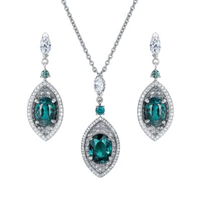 Cleopatra Alexandrite and Diamond Set