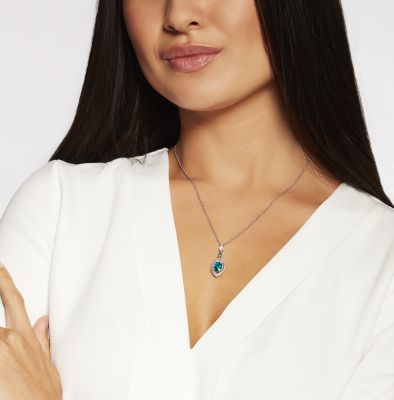Cleopatra Alexandrite and Diamond Pendant